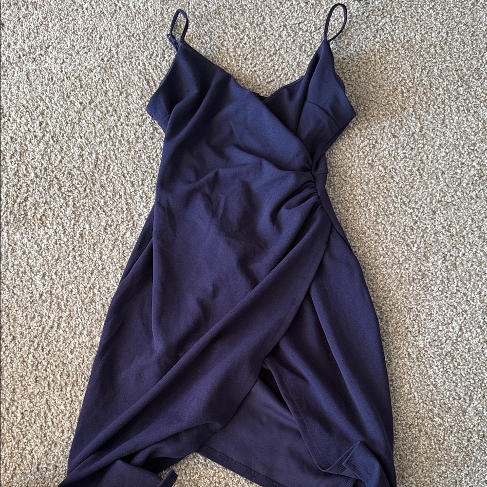 Altar'd State Deep Blue Asymmetrical Dress